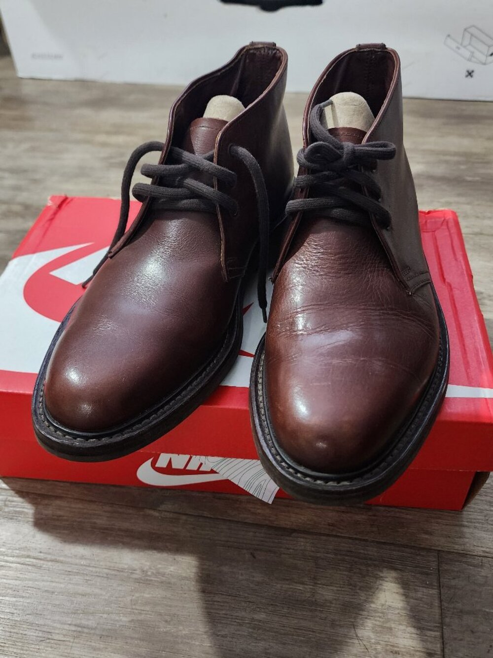 Joseph Cheaney ankle boots, brown , leather, size 6 men UK, itshide